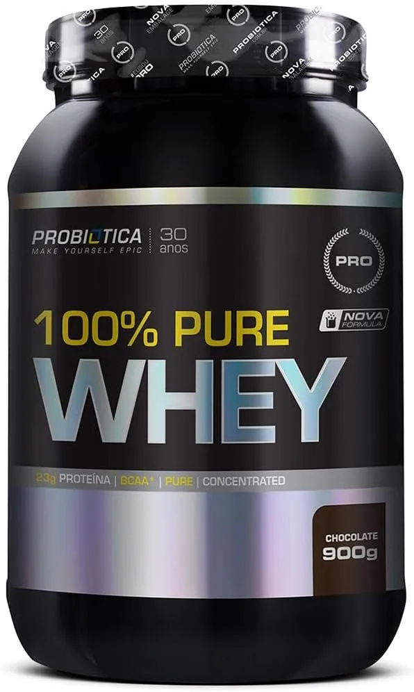 100% Pure Whey (900G) - Sabor Chocolate, Probiótica